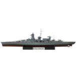 A scratch build model of the Battleship Scharnhorst, wooden hull, displayed in a glazed case,