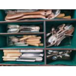 A quantity of George III and later silver flatware, 19 oz and various other flatware.