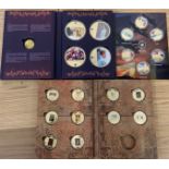 A limited edition proof set of gold plated "Diana: Portrait of a princess" 4 coin set, "Leonardo