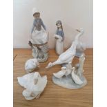 LLadro; girl with a rabbit, D-20-N, girl with a piglet and 5 Nao goose groups (7).