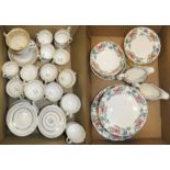 An early 19th century Staffordshire part tea and coffee service, 16 saucers, 16 tea cups, 10