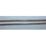 A 9ct flattened curb link chain, 29g