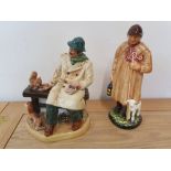 Royal Doulton; The Shepherd, HN1975, Lunchtime, HN2485 (2).