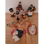 Royal Doulton; The Orange Lady, HN1759, The old Balloon Seller, HN1315, Robin Hood, Winston
