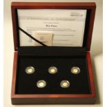 A limited edition gold proof set of "Big Five" 5 x weight 0.5g, case, certificate