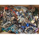 A quantity of costume jewellery.