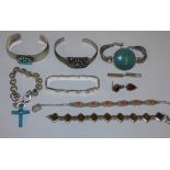Various silver bracelets