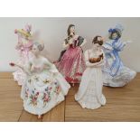 Royal Doulton; Flowers of Love, HN3701, Carmen, 11224/12500, Forget-me-not, HN3700, Diana, HN2468,