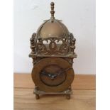 A Smiths 8 day small lantern type timepiece, 18 cm.