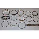 Various silver bracelets, 11oz