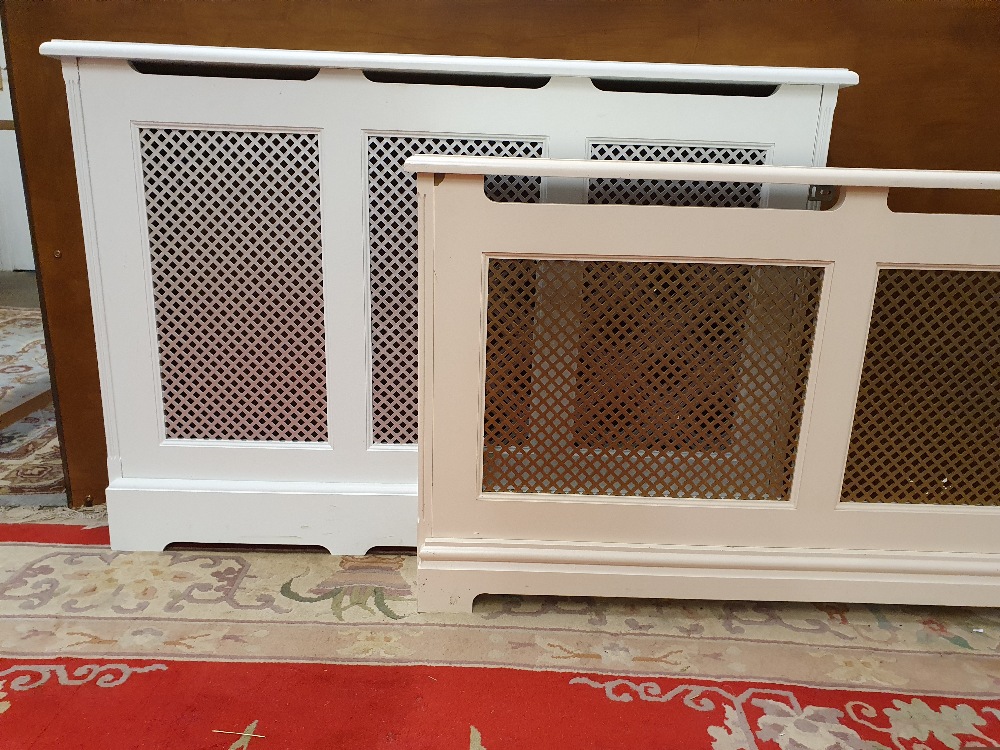 Two ash radiator covers, 180 x 72 and 188 x 69 cm handmade by Furniture Workshop of Cranswick, an - Image 2 of 2