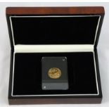 George V gold sovereign, 1914, case, certificate.