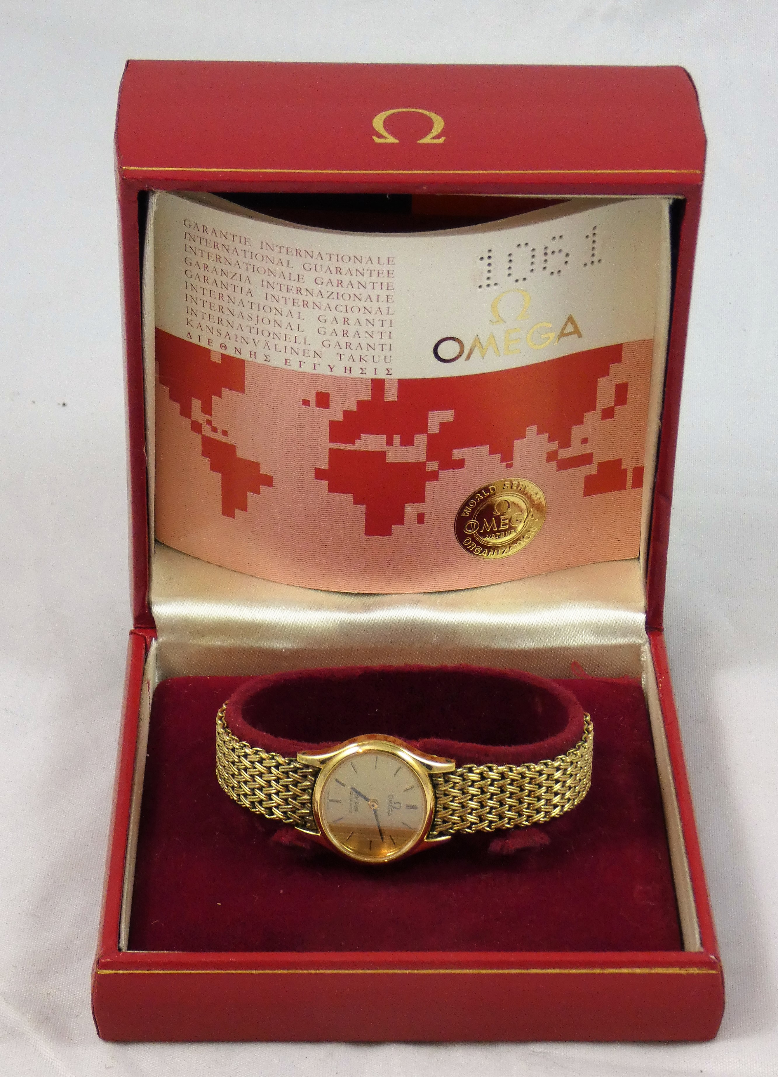 Omega; a ladies gilt metal De Ville quartz wristwatch, model 1061, MD 7915022, serial number 43 - Image 2 of 2