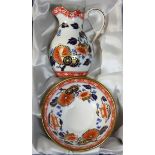 A Spode fine bone china creamer and sugar bowl set in the Ming pattern, F1905-AO, made in England,