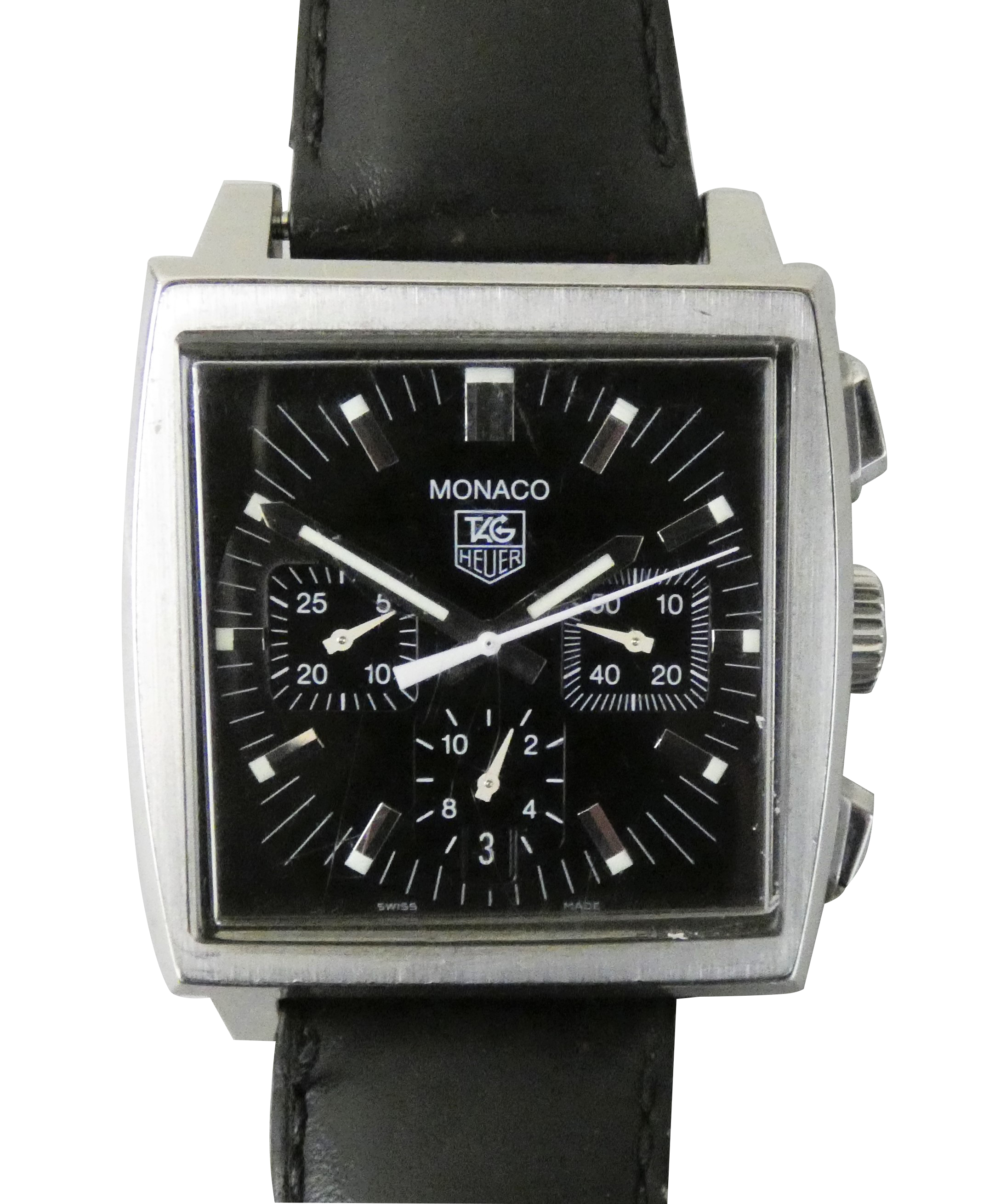 Tag Heuer, Monaco, a stainless steel wrist watch, ref. CW2111, circa 2003, automatic chronograph