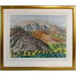 R. H. Sauter (German, 1895-1977), mountainous landscape, pastel on paper, unsigned, 37 x 51cm,