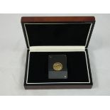 George V gold sovereign, India mint, 1918, case, certificate. The Bombay mint only struck sovereigns