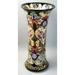 A large Moorcroft Prestige 'Tapestry of Time' pattern tube line decorated trumpet vase, designed