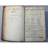 The Royal English Dictionary or a Treasury of the English Language, First Edition, published by S.
