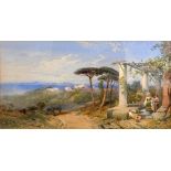 Thomas Miles Richardson, (1813-1890), 'Isle of Capri', signed and dated 1860, watercolour, 26 x
