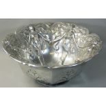 A large mermaid motif salad bowl from the Towle Pintel Collection, designed by Susan Stocking,