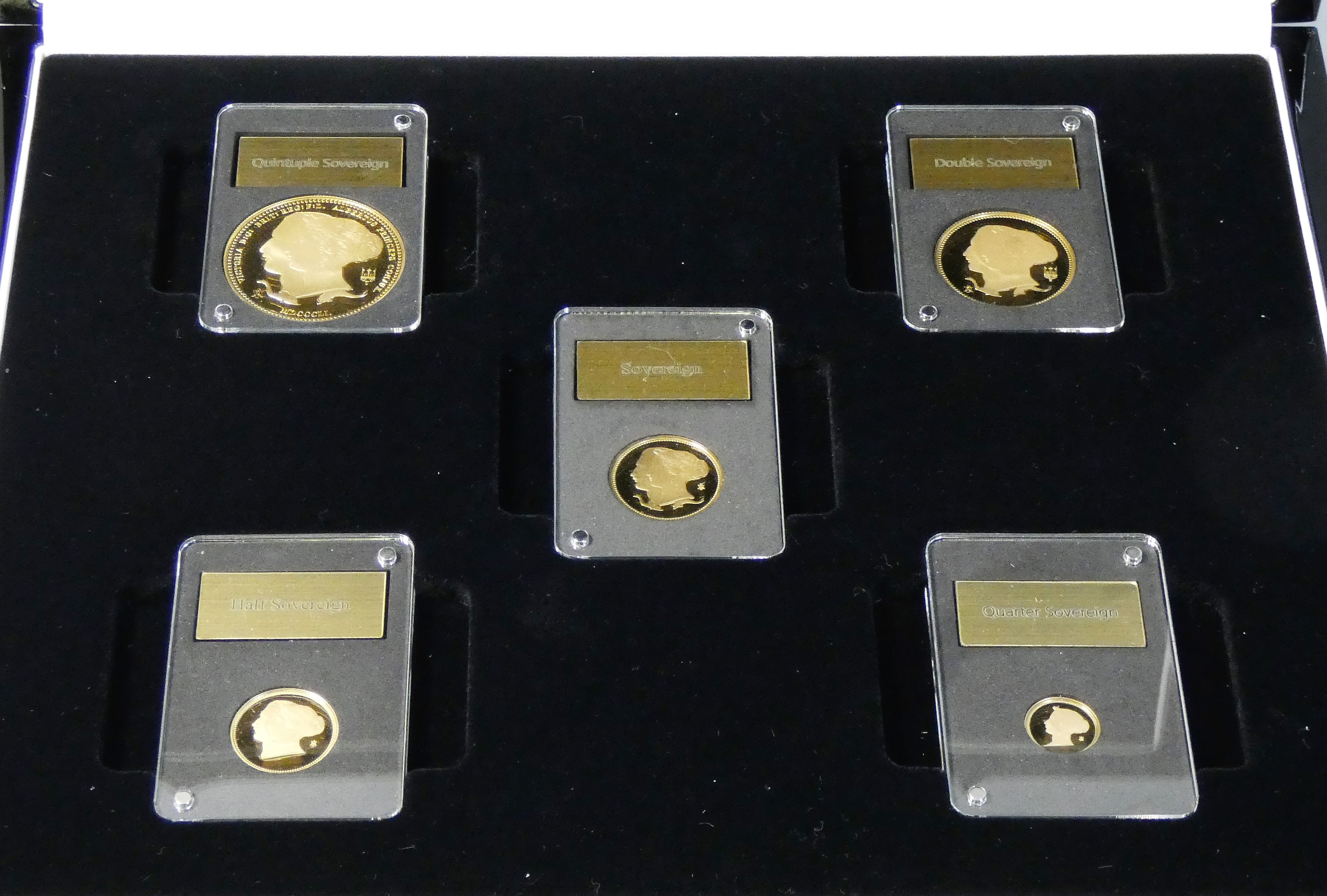 The London Mint, the Queen Victoria and Prince Albert 200th Anniversary five proof coin set, 2019, - Image 3 of 3