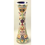 A large Moorcroft 'Bullerswood Revisited' pattern tube line decorated vase, designed by Rachel