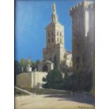 Fred Elwell R.A. (1870 - 1958), "Avignon Cathedral", signed and dated 1925 lower right hand