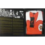 A limited edition Eusébio da Silva Ferreira of Benfica football shirt, in presentation box. This