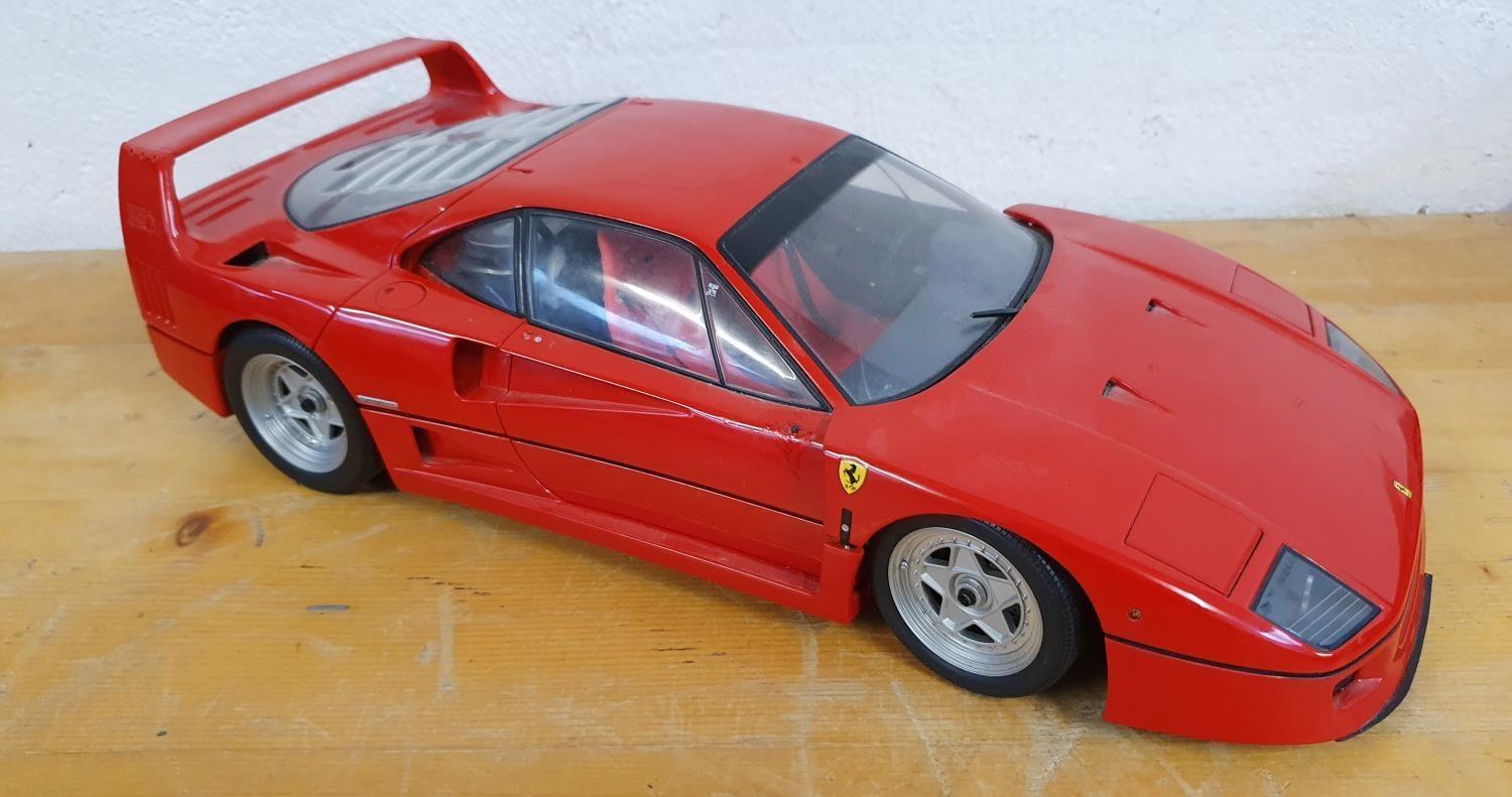 Die cast, scale 1:12, Kyosho Ferrari F40, some damage, 36 cm.