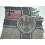 WWI Interest German Imperial Naval (Kaiserliche Marine) War Flag (1903- 1919), bearing the war