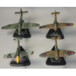 Two boxed Atlas Edition fighter plane model sets, comprising Battle of Britain 1940 Messerschmitt Bf