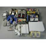 A collection of assorted Nintendo 64 accessories, to include three controllers (one boxed), Game