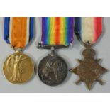 WWI Trio, 1914-15 Star, Victory and War to C.S. Wolfinden TR R.N.R.