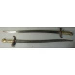 French M1842 Yataghan sword bayonet, the spine with Manufacture Imperiale de Chatellerault