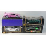 Bburago- 1:18 scale 1961 Jaguar E Cabriolet, together with 1992 Jaguar XJ 220, "Special Edition",