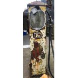 A vintage Wayne petrol pump, in need of restoration, the internals appear complete, 188 x 56 x 46