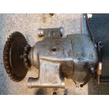 A vintage Albion gearbox, kick start blanked off, serial number RCP 524.