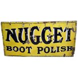 An advertising Nugget Polish, vitreous enamel sign, 63 x 122 cm.