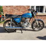 1975 Suzuki GT185 M, 184 cc. Registration number JOX 15P. Frame number 40273. Engine number 40411.