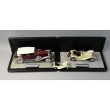 Franklin Mint precision models, 1:24 scale 1938 Jaguar SS 100, together with 1930 Duesenberg J