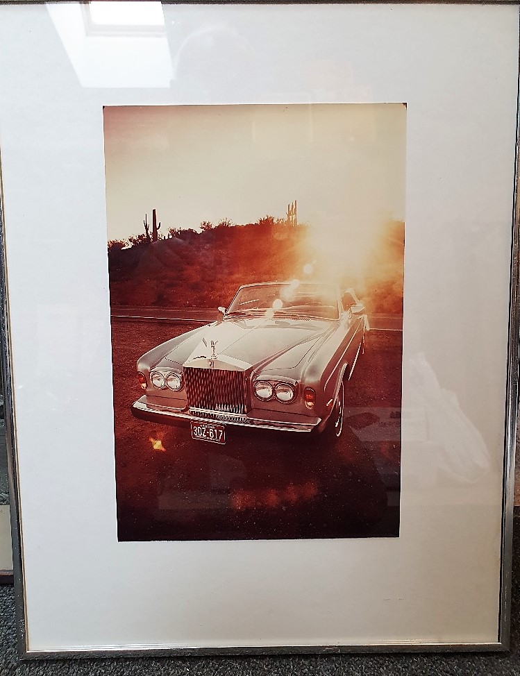 A Rolls Royce Corniche publicity photograph, Arizona reg, 30 x 20 cm