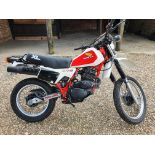 1983 Honda XL 500R, 497cc. Registration number TEP 581Y.