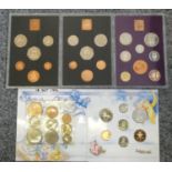 Five Great Britain & Northern Ireland coin sets, 1953 - 1991 (5).