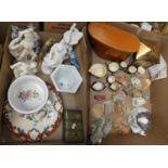 Lilliput Lane cottages, Nao figure, Tiffany style table lamps and various figurines (4).