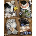 Blue and white lidded tureens, ginger jars, yuan graduated jugs, Sylvac flower vases, etc. (4)