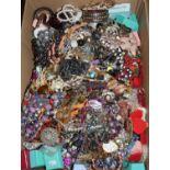 A large quantity of costume jewellery.