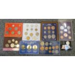 Six mixed coin sets, including Australia year 2000 six coin set (6).