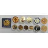 12 gold and silver plated Commemorative coins (12).