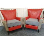 A pair 1950's armchairs.